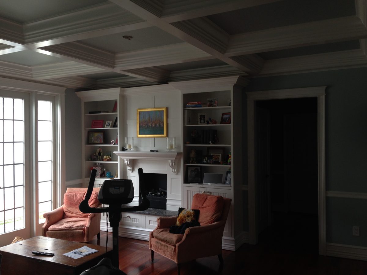 Coffered Ceiling Living Room