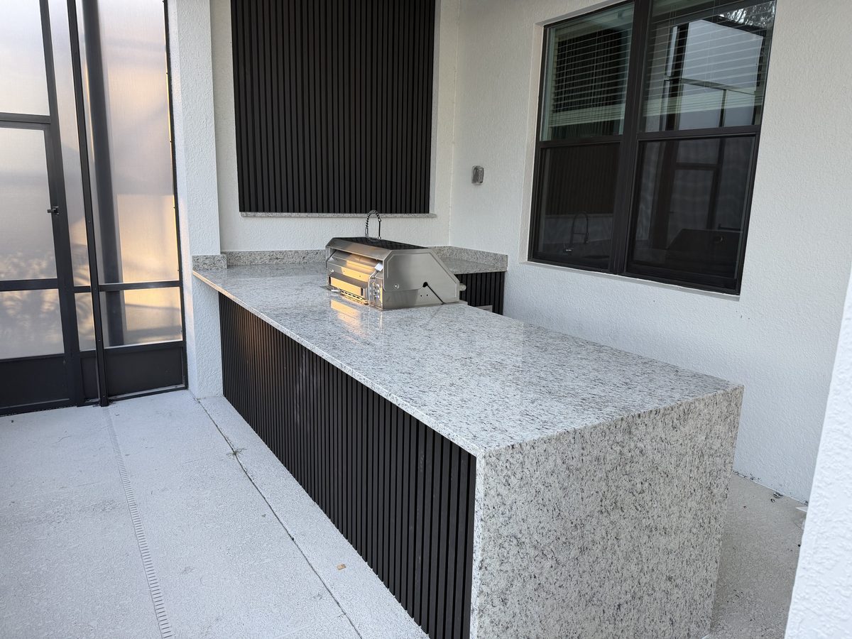 Waterfall Counter Outdoor Kitchen